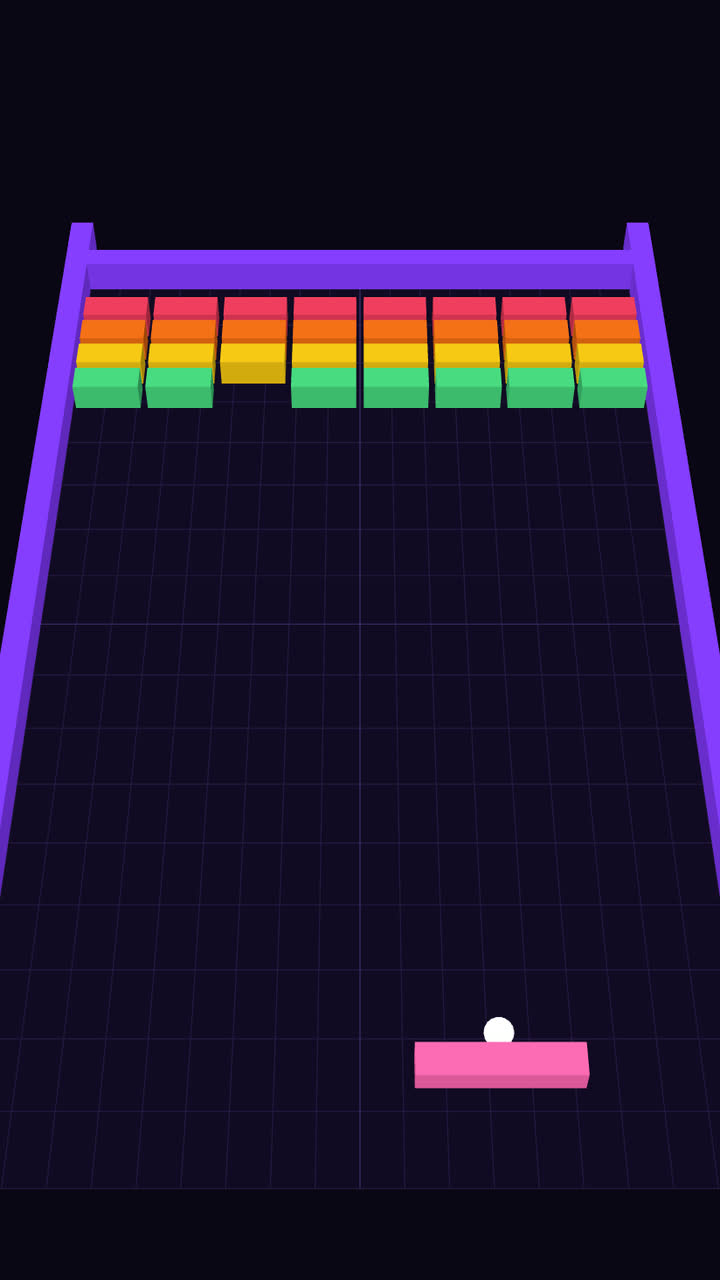 Screenshot of the 3D Block Breaker game
