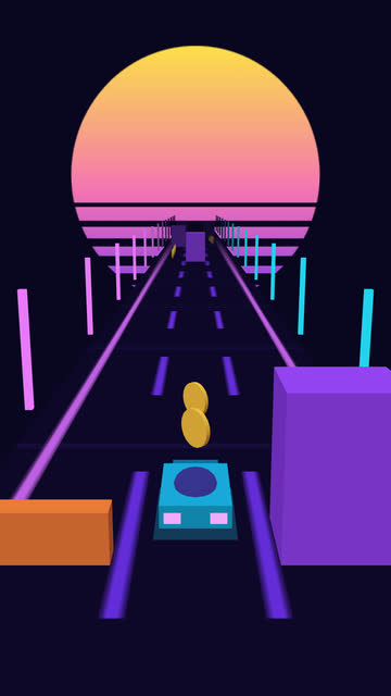 Screenshot of the 3D Lane Runner game