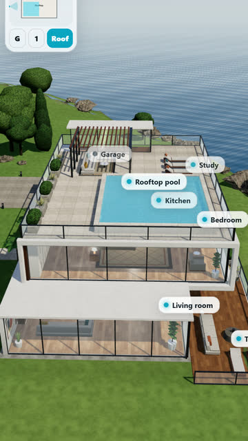 Screenshot of the Lumen Cliff Villa app template