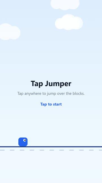 Screenshot of the Tap Jumper (with ads) game