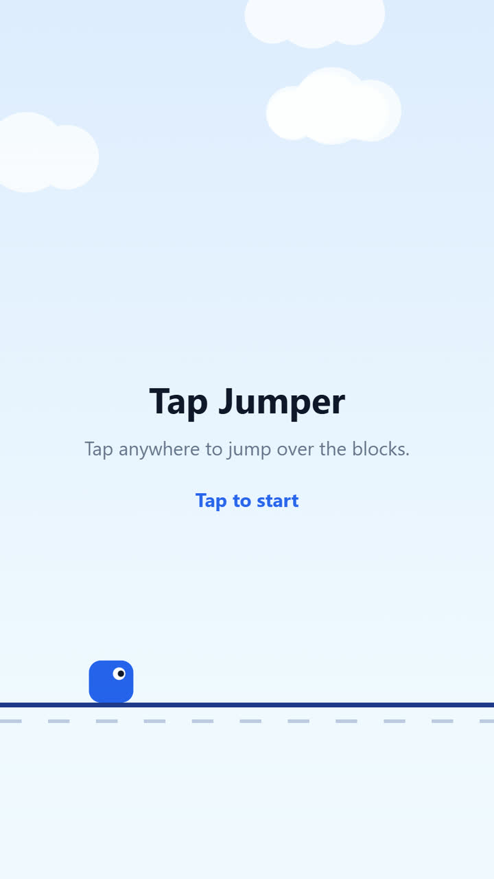 Screenshot of the Tap Jumper (with ads) game