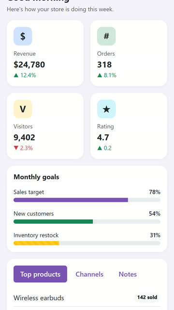 Screenshot of the Bootstrap Dashboard app template