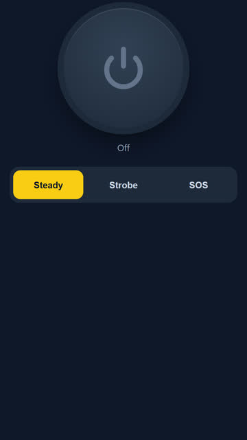 Screenshot of the Flashlight app template