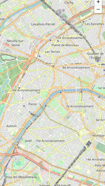 Screenshot of the Leaflet Map app template