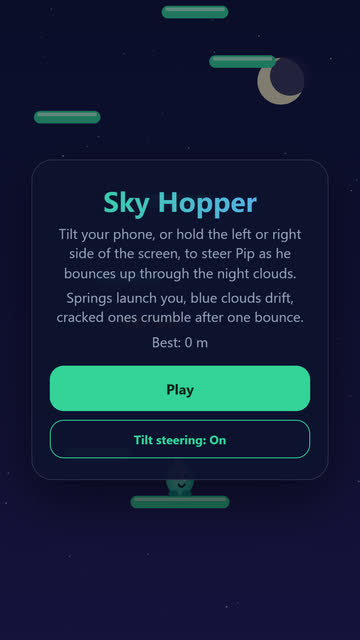 Screenshot of the Sky Hopper game
