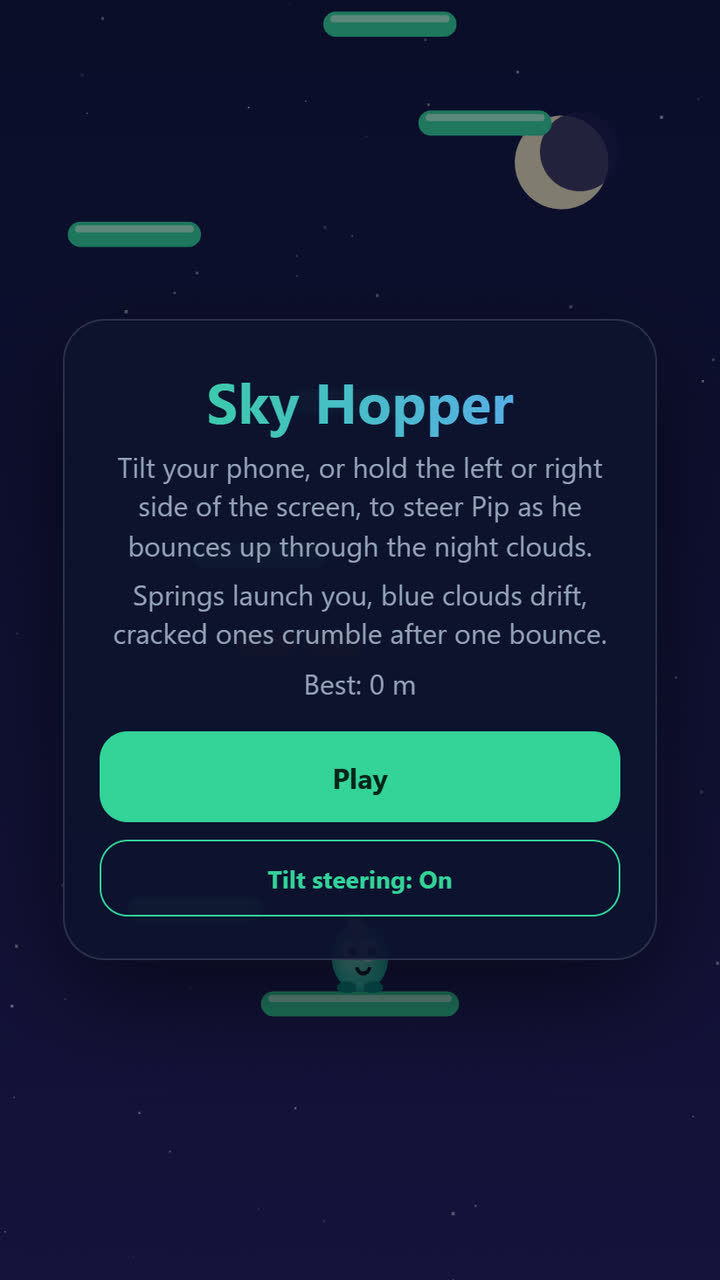 Screenshot of the Sky Hopper game