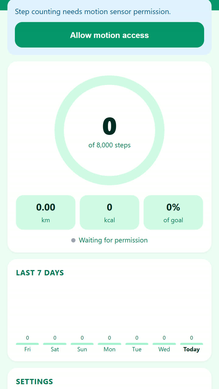 Step Counter App Template - Free Android App | AppMint