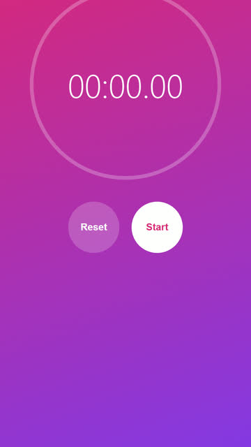 Screenshot of the Stopwatch app template